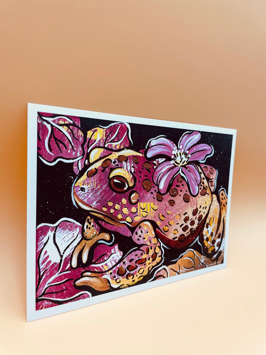 Flower Frog Print