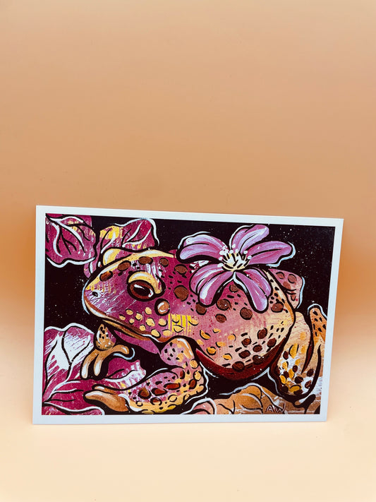Flower Frog Print